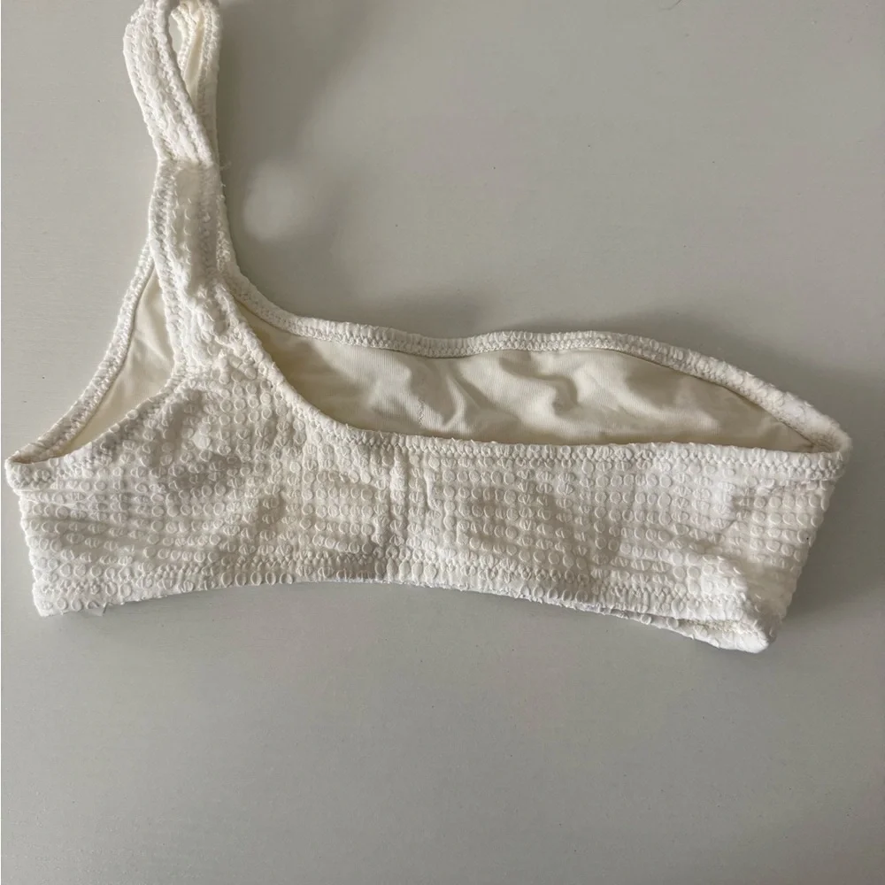 Aerie Jacquard One Shoulder Bandeau Bikini Top